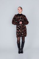 minivestido con elaboracion animalier en jacquard multi animalier