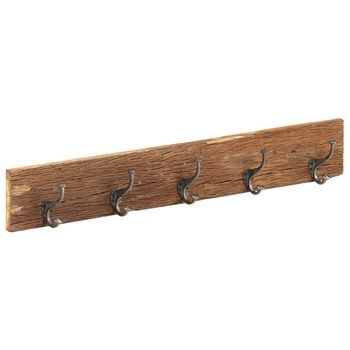 Perchero De Recibidor 5 Ganchos Madera Reciclada 100x2,5x15 Cm Vidaxl