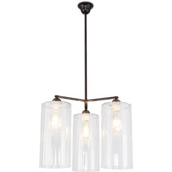 Lámpara De Techo De Cristal - Lámpara Colgante - 3 Brazos - Reg Bronce