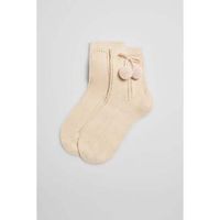 ysabel mora calcetines calcetines calados infantiles algodon beige para nina