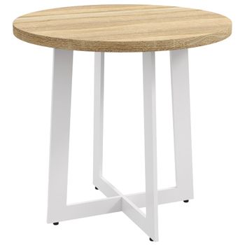 Mesa de comedor 80x80x75 cm roble