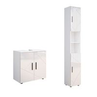 conjunto de muebles de bano irma 2 partes con mueble alto vicco