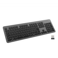 teclado ewent ew3296 inalambrico bluetooth completo retroiluminado bajo perfil negrogris