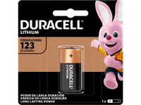 pila - duracell cr123a pilas especiales de litio 123 6v 1 unidad cr123  cr123a cr17345 negro