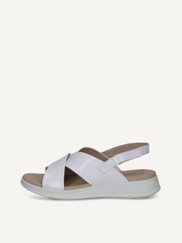 CAPRICE Sandal, white, made of Leather without heel, Size 38