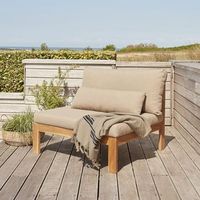 silla de jardin de madera de teca maciza topo