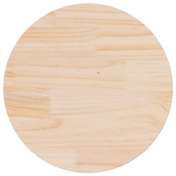 Tablero De Mesa | Tablero Escritorio Redondo Madera Maciza De Pino Ø70x3 Cm