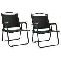 sillas de camping 2 uds tela oxford negro 54x55x78 cm vidaxl