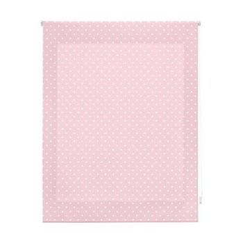 Estor Enrollable Premium - Estor Enrollable Tamaño 130x180 - Estor Premium Color Rosa Con Motas Blancas | Blindecor