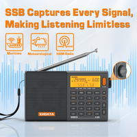 radio xhdata d808 profesional am fm onda corta lw aeronautico ssb rds receptor multibanda portable con sonido estereo alta calidad larga distancia bateria recargable luz nocturna mejor regalo
