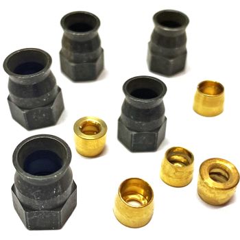 Tuerca de racor para latiguillo de freno Allegri kit completo 5pc negro
