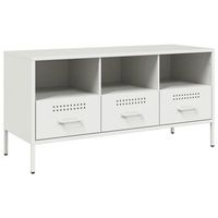 mueble para tv acero blanco 1005x39x505 cm vidaxl