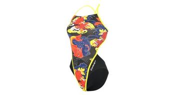 Michael phelps traje de bano de una pieza con espalda abierta koi para mujer  negro