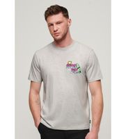 superdry para hombre m1011907a camiseta suelta neon travel gris xl casual algodon manga corta
