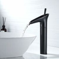 grifo de bano negro grifo de cascada grifo mezclador de lavabo monomando retro negro grifo de lavabo grifo de bano alto de encimera de laton
