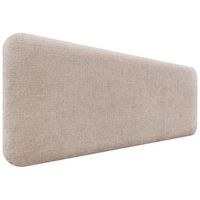 dhome cabecero tapizado en lana liso redondeado para pared acusticos cabeceros absorbentes cabezal cama dormitorio beige 150cm