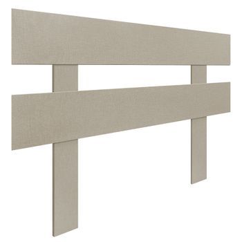 Dhome Cabecero Acabado Lino 90cm Horizontal Estilo Valla Con Patas Madera Reciclada Dm Herrajes Incluidos (90cm Horizontal Valla, Acabado Lino)
