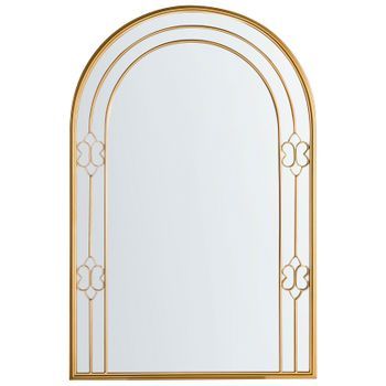 Espejo De Pared Estilo Glamour Vintage Decorativo Con Marco De Metal Dorado Mautre