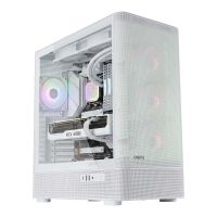 carcasa atx abysm danube sava h500 ii air blanca 4 ventiladores argb cristal templado