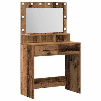 Mesa Tocador | Mesa De Maquillaje Madera Vieja 79 X 41 X 135 Cm Madera De Ingeniería