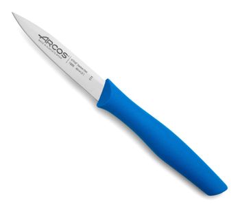 Cuchillo mondador acero inoxidable 85 mm mango polipropileno azul