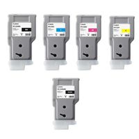original multipack canon imageprograf gp-300 printer ink cartridges 5 pack -pfi-320bk