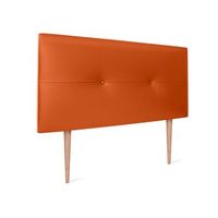 cabecero de polipiel con botones 105x105cm con patas camas 105 - naranja
