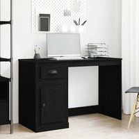 vidaxl escritorio roble negro 50 x 115 x 75 cm madera de ingenieria