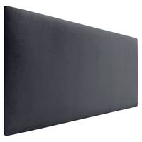 dhome cabecero de terciopelo liso 110x50 camas 105 - gris oscuro