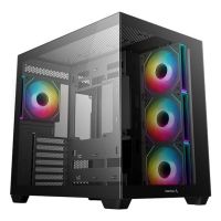 torre deepcool cg530 4f negro atx vidrio templado 4 ventiladores 285x440x399mm