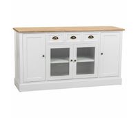 aparador alexandra house living blanco marron aleacion de zinc madera mdf 40 x 80 x 150 cm