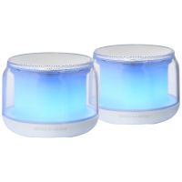 mars gaming ms-aura altavoces bluetooth 53 chipset dsp 15w iluminacion rgb clearview 360 blanco