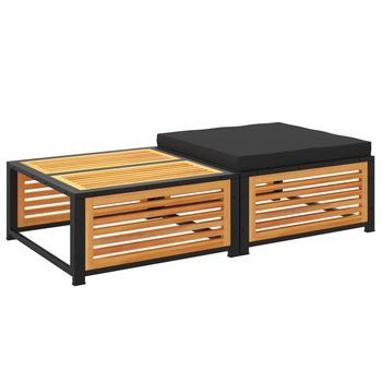 Mesa De Jardín，mesa Para Exteriores，mesa De Patio Con Taburete Madera Maciza De Acacia