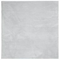 alfombra de pelo corto suave lavable huarte gris 240x240 cm vidaxl