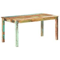 mesa de comedor de madera maciza reciclada 160x80x76 cm vidaxl