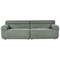 sofa de 3 plazas tapizado de tela reposabrazos reposacabezas estilo moderno verde hovden