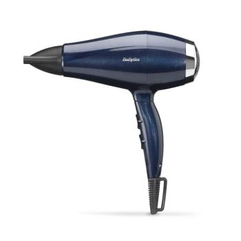 Secador de Pelo Babyliss Sapphire, 2000 W, Motor Super DC, 3 Temperaturas, 2 Velocidades - Azul