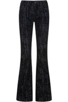 jeans denim flare con estampado floqueado flocked denim 24