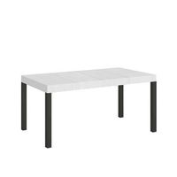 mesa extensible everyday premium 120380x90 cm fresno blanco patas antracita