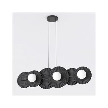 Lámpara de techo drino negro (6 luces)