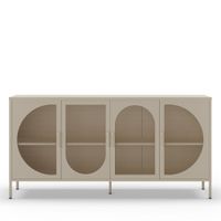 aparador de 4 puertas de metal l160cm - beige