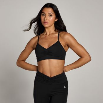 Sujetador deportivo con parte delantera fruncida Tempo para mujer de MP - Negro - XS