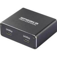 switch de red speaka professional sp-gns-240 1 entrada rj45 y 2 salidas usb-c
