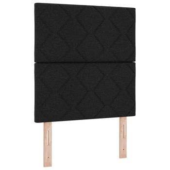 Cama Box Spring Led Con Cabecera Negro 80 X 200 Cm Tela Vidaxl