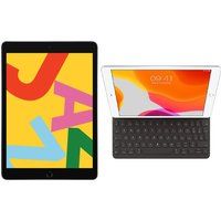 apple 102 ipad 2019  black smart keyboard folio case bundle - 32 gb space grey black