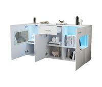 aparador de mdf con 3 puertas1 cajon y luz ledblanco