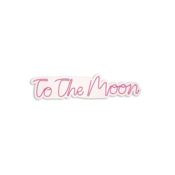 Iluminación Led Decorativa De Plástico To The Moon Rosa 16x72x2 Cm
