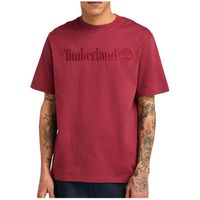 timberland camiseta t-shirt man logo bordeaux para hombre