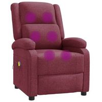 sillon orejero de masaje de tela rojo tinto vidaxl