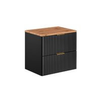 mueble bajo lavabo 60cm encimera paneles de melamina y mdf negro